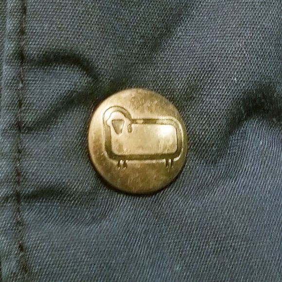 Woolrich Field Jacket Men's Size XL Blue Chore Coat Hooded Vintage Made In USA - Picture 4 of 7